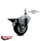Service Caster 35 Inch Black Polyurethane 12 Inch Threaded Stem Caster with Brake SCC-TS20S3514-PPUB-BLK-PLB-121315 - alternate 3